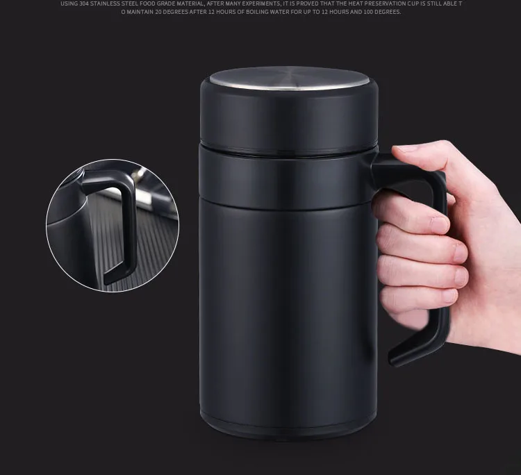 ZOOOBE термос кружка кофе чай с ручкой Термокружка нержавеющая сталь термосы Термокружка дорожная кофейная кружка для мужчин подарок