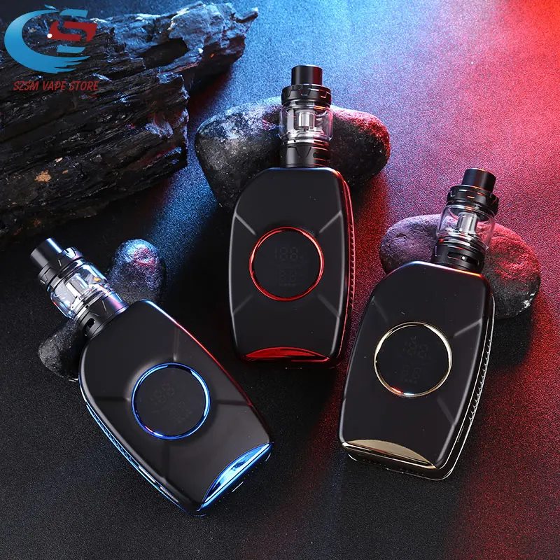 

Newest Electronic cigarette 150W box mod kit vape Built in 2200mAh battery Tank capacity 4ML Atomizer huge vaporizer Vapor E-cig