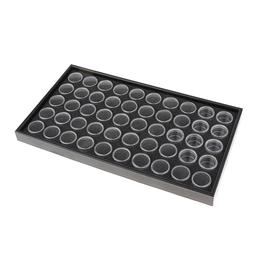 50 Boxes Makeup Empty Storage Box For Nail Art Tip Rhinestone Gem Glitter Powder Cosmetic Hard Plastic Jar Travel Organizer