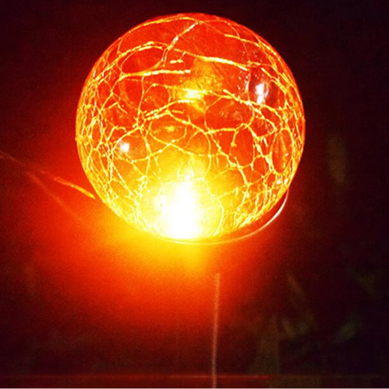 LED Solar Light Outside/Bulb/Garden Lamp Outdoor Waterproof Colorful Crack Power Yard Path Decoration | Освещение