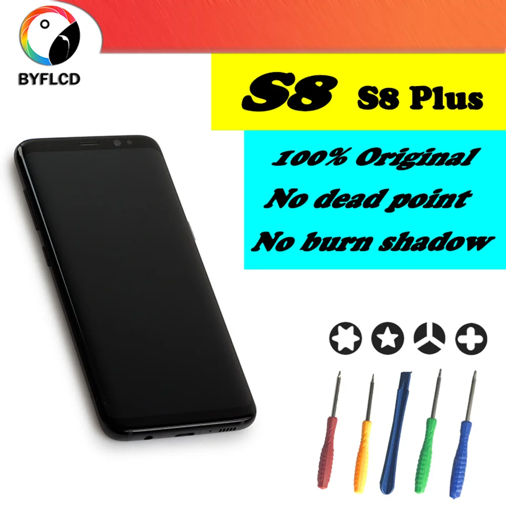 Оригинальный ЖК экран для Samsung S8 Plus G950F G955F дисплей Galaxy комплект сенсорного экрана