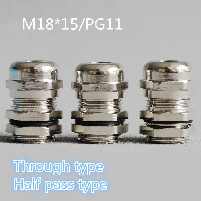 2PCS/LOT CT053 PG11 Nickel plated copper joint brass Metal Cable fixed