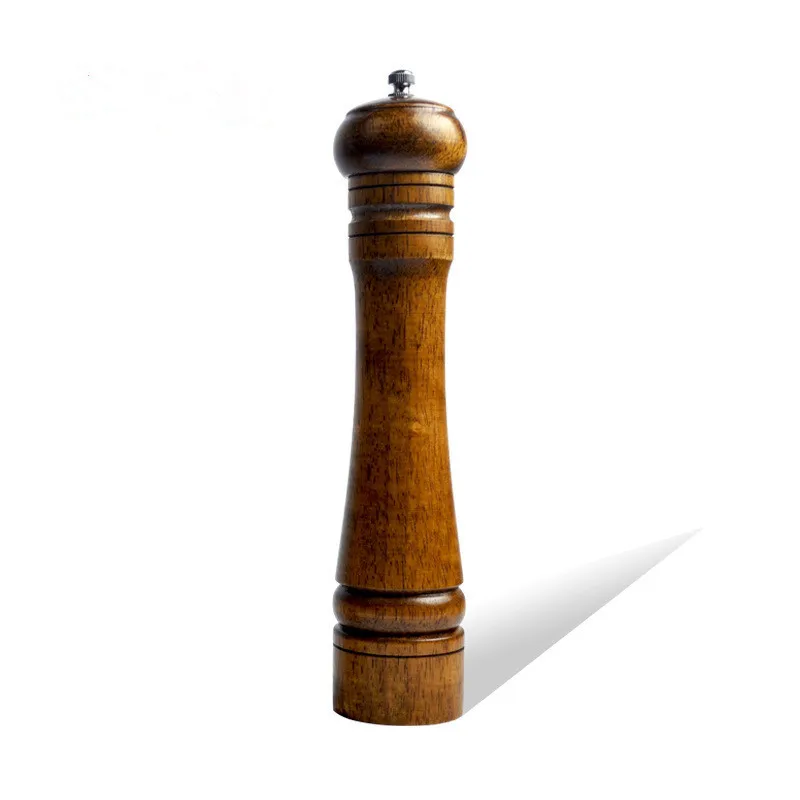 1 Pcs 10 Wooden Pepper Salt Spice Mill Grinder Grinding Kitchen Tool Brown