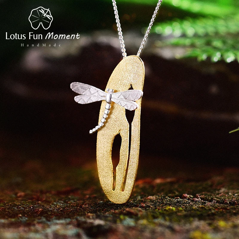 Lotus Fun Moment реального 925 пробы серебро ручной работы Модные украшения листьев и