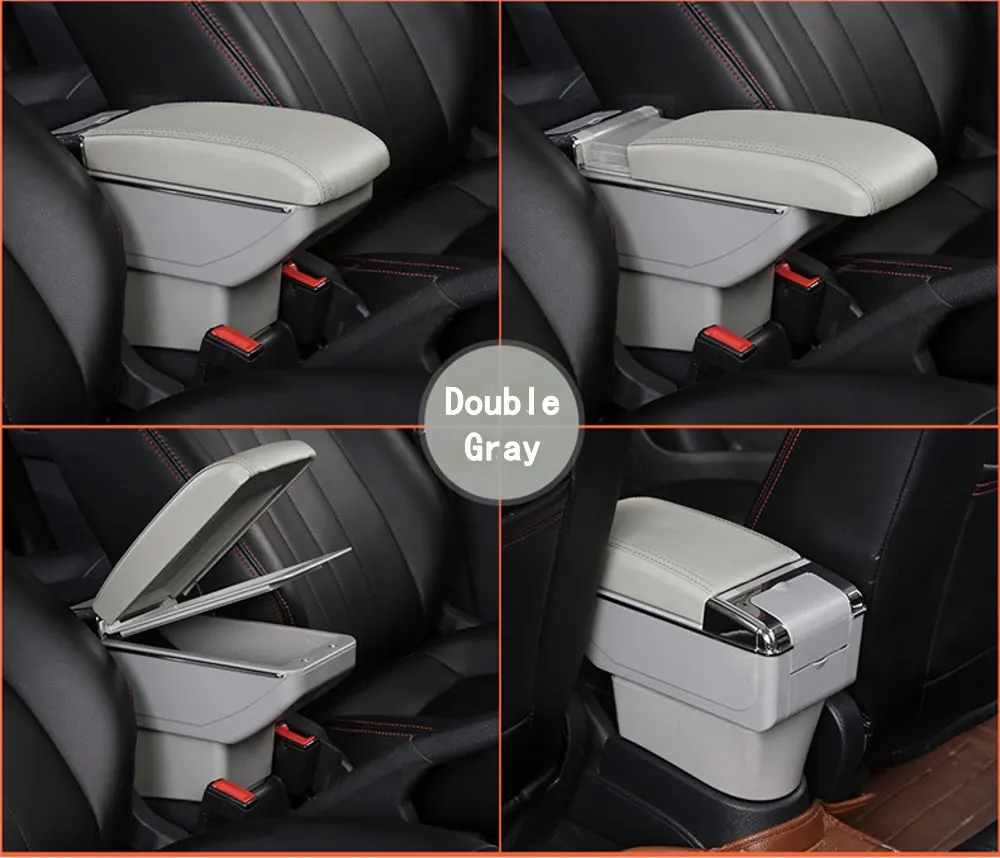 Для Skoda Rapid 2013- поворотный подлокотник коробка центральный магазин содержание хранения интерьера автомобиля-стильная кружка держатель с