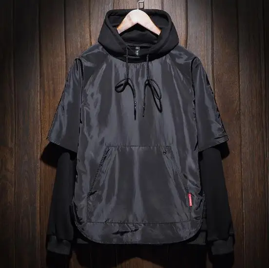 2017 New brand Hoodie Streetwear Hip Hop Black Hooded Hoody Mens Hoodies and Sweatshirts Size M-5XL