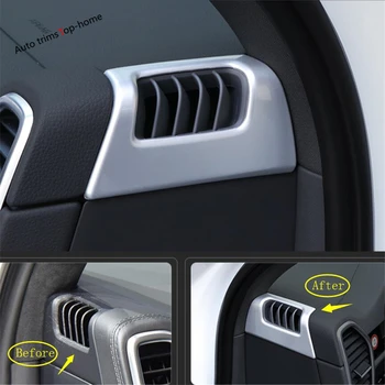 

Yimaautotrims Matte / Red / Carbon Fiber Look Interior Fit For Porsche Cayenne 2018 - 2020 Dashboard Side Air AC Vent Cover Trim