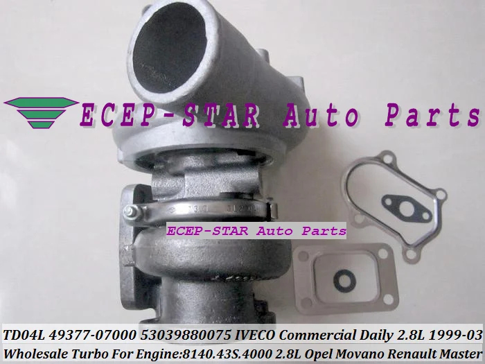 TD04L 49377-07000 53039880075 53039880034 Turbo Turbocharger For IVECO Commercial Daily 2.8TD 1999-03 8140.43S.4000 2.8L 125HP (3)