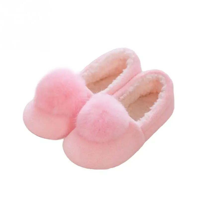 

Winter Slippers Women Home Indoor Slippers Comfort Soft Mules Shoes Plush Fur Slides Fur Ball Cute Slides Zapatos Pink Blue