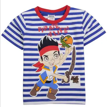 

Nova kids T shirt Clothes Kids Baby Jake And The Neverland Pirates Clothing 100% Cotton Clothes short Sleeve T Shirt For Boys