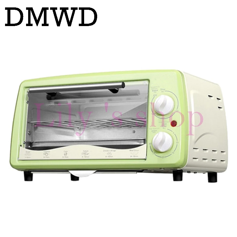 

DMWD Mini household Electric oven Multifunction Pizza cake Baking Oven with 30 Minutes Timer Stainless Steel Toaster 12L