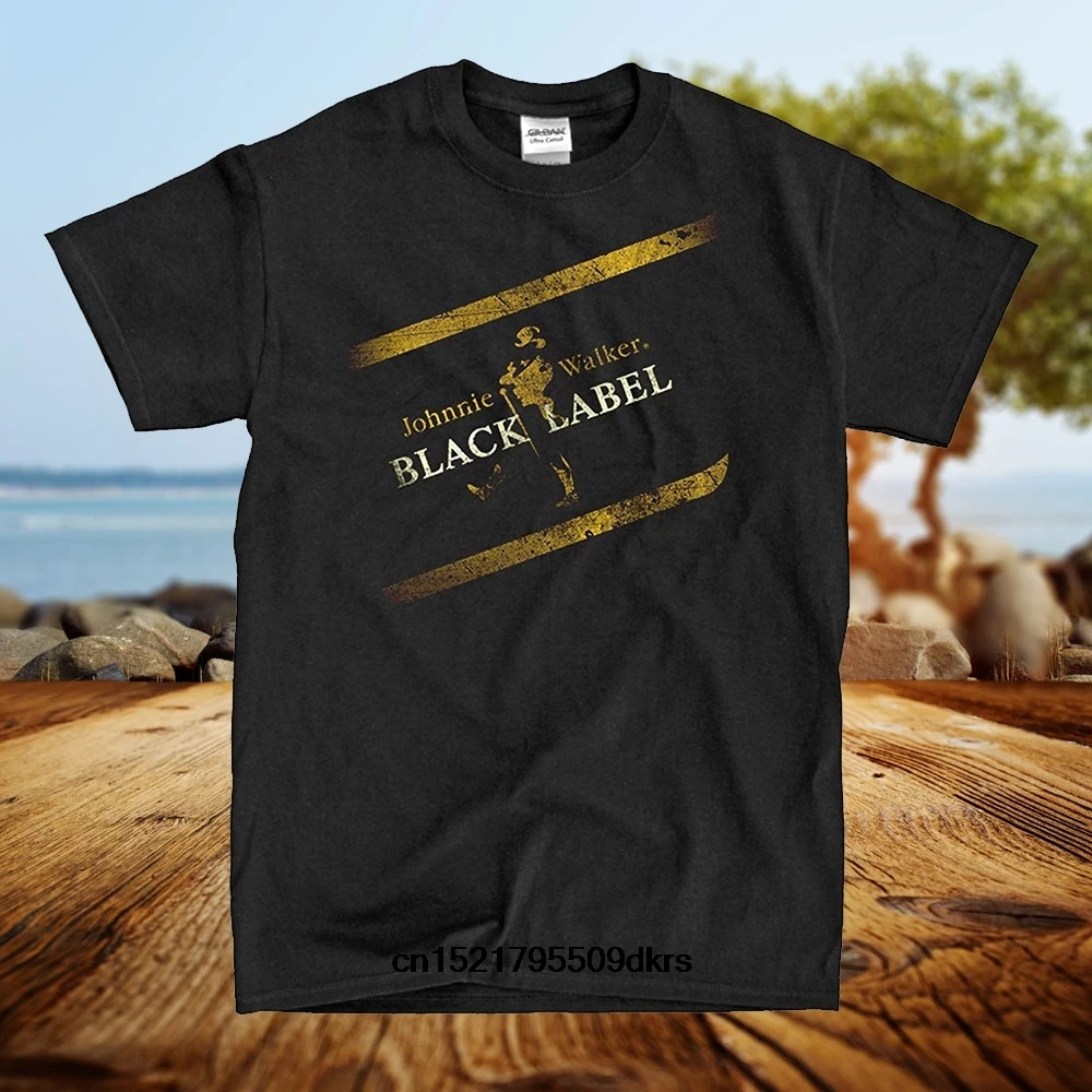 Men t shirt Johnnie Walker Black Label Vintage Custom