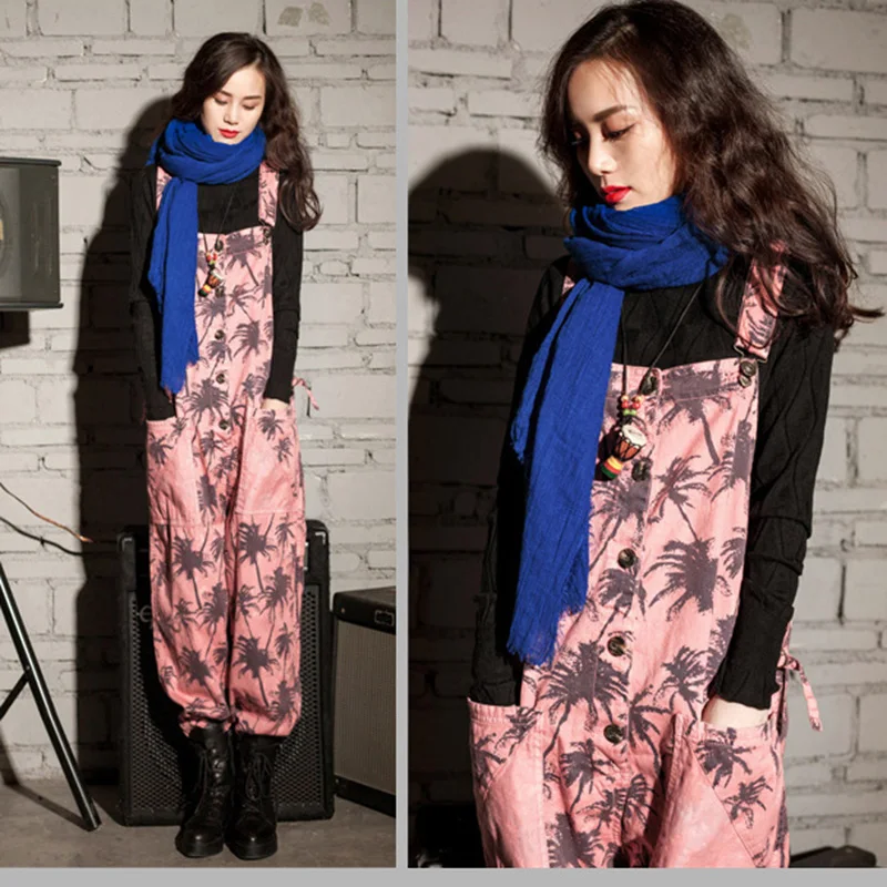 Jeans Casual pink Mujeres Mono Moda Imprimir Otoño Primavera De 2019 Nueva Mezclilla Las Vaqueros Green Pantalones blue awtdqTxEw