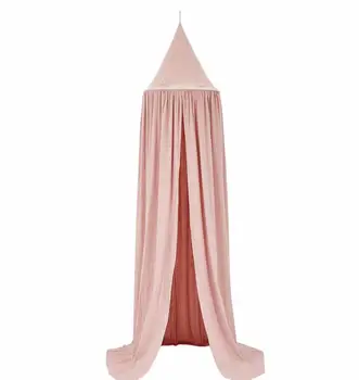 

8 Colors Kids Boys Girls Princess Canopy Bed Valance Kids Room Decoration Baby Bed Round Mosquito Net Tent Curtains Bed Canopy