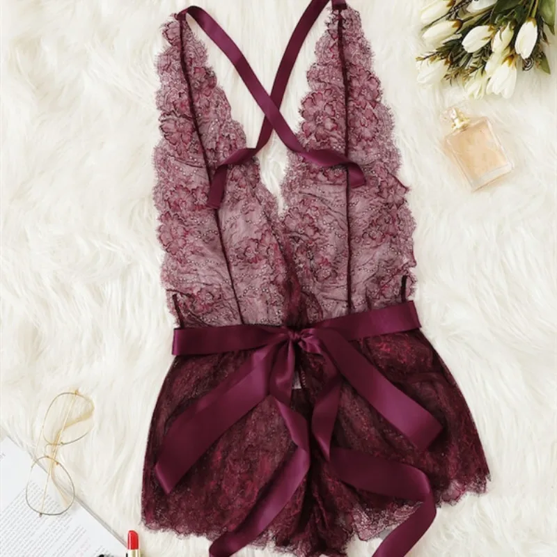 

US Sexy Lingerie Women Backless Nightwear Underwear Sleepwear Babydoll One Piece