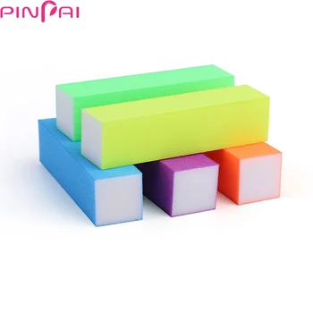 

PinPai 3pcs Pink Form Nail Buffers File For UV Gel White Nail File Buffer Block Polish Manicure Pedicure Sanding Nail Art Tool