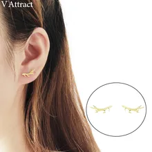 V привлечь 10 шт. классические Винтаж простой ветка Серьги-гвоздики для, женская обувь Нержавеющая сталь весело завод Pendientes