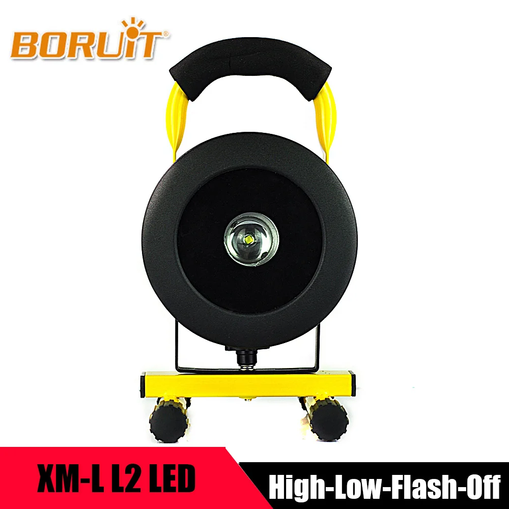 

BORUIT 3.7V IP65 Zoomable LED Flood Light XM-L T6 3 Modes Rechargeable LED Floodlight Spotlight Fishing Lamp For Camping Hunting