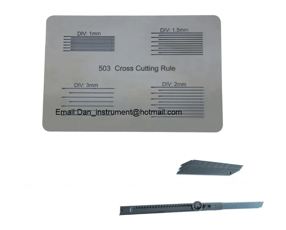 

DHL/Fedex Free shipping cross cutting rule,cross cut guide adhesion tester ,cross cutting space 1mm,1.5mm,2mm,3mm