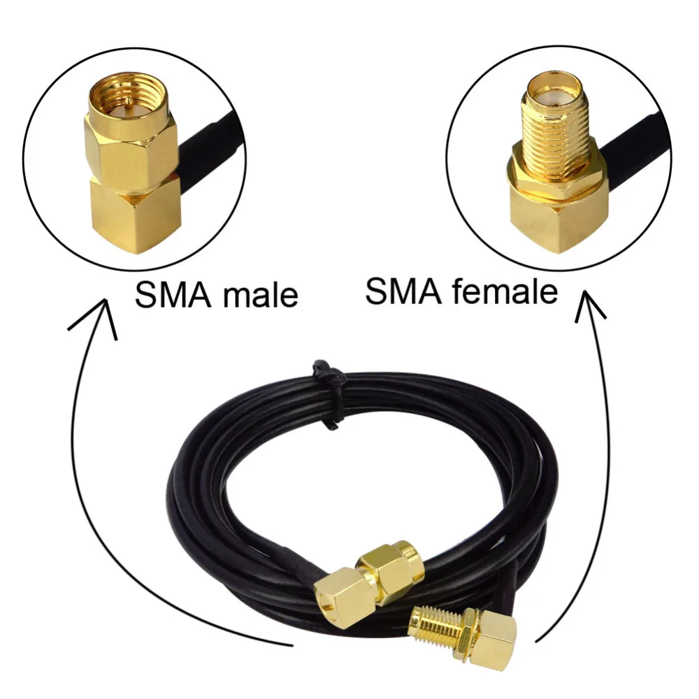 2 шт 2 м SMA мужской SMA для женщин кабель антенный удлинитель RG58