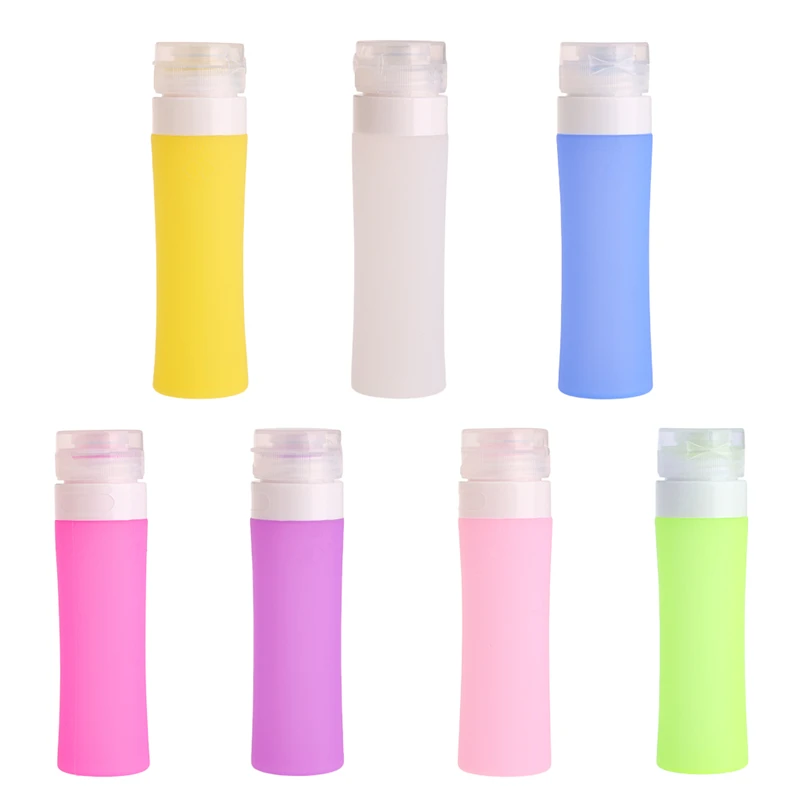 

Packing Bottle Portable Refillable Silicone Bottle Traveler Lotion Shampoo Bath Containers Squeezable 80ML Reusable 2018 New