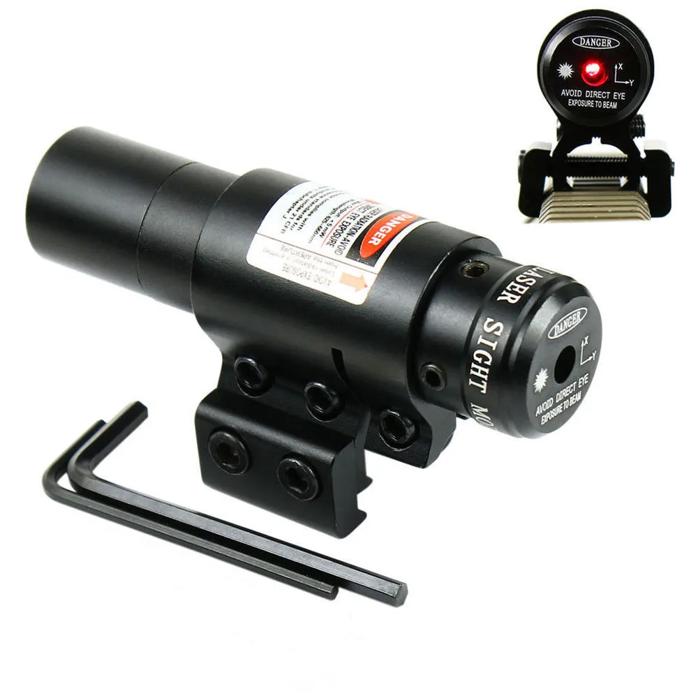 

Hlhsport Adjustable Red Dot Laser Sight 20mm Picatinny 11mm Rails Mount Compact Flashlight Laser Sights for Gun Rifle Hunting