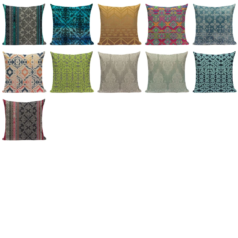 Скандинавские геометрические наволочки для подушек, домашний декор, красочные геометрические диванные подушки 45 см x 45 см, квадратная отделка, наволочки на заказ