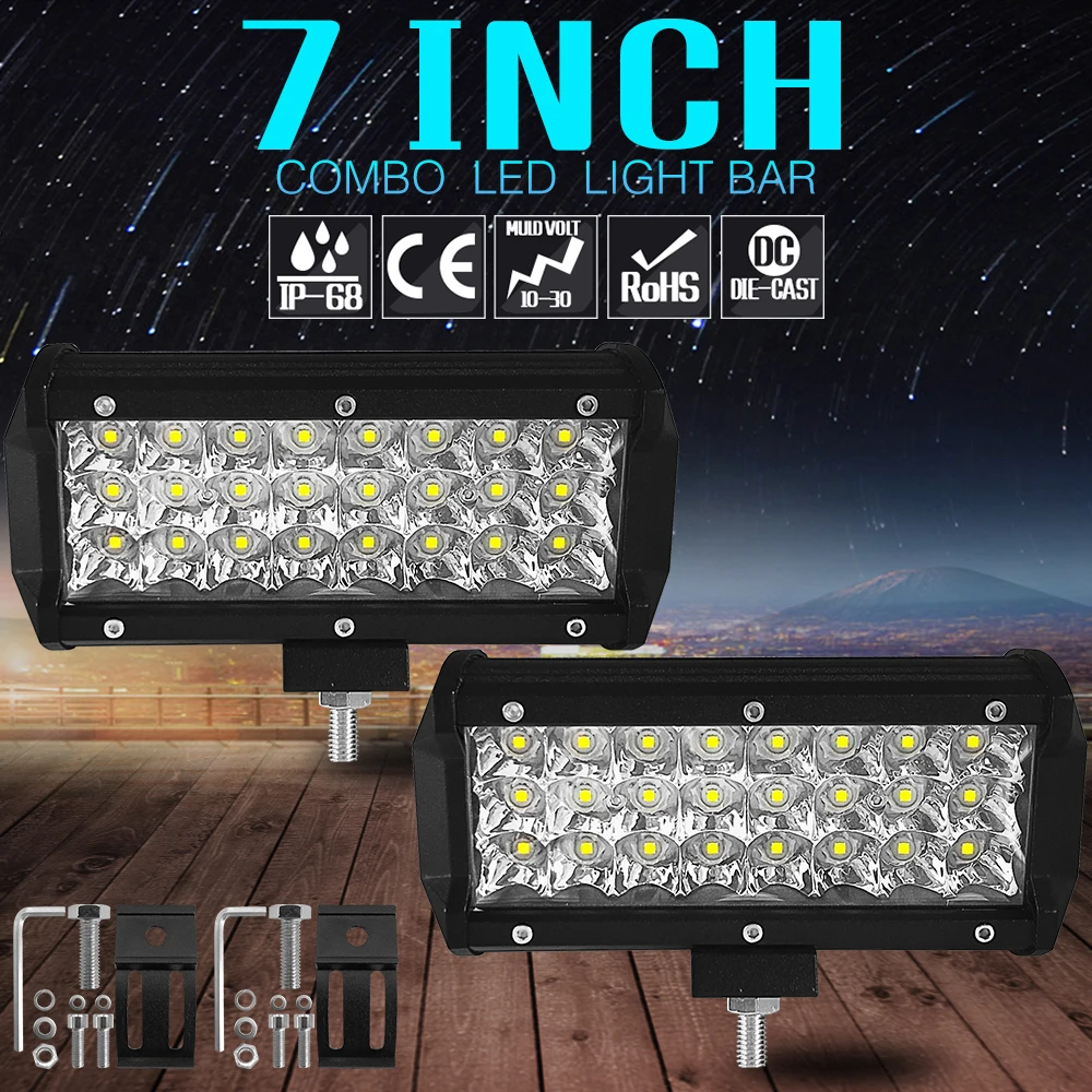 

Work LED Light barra ambar slim 4x4 levels 12V auto werklampen tractor Motorcycle Offroad Truck Headlight Accessories Voiture LE