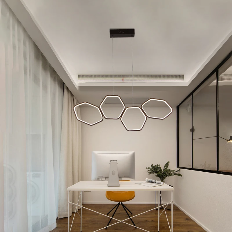  Minimalism Modern LED Pendant Lights for Dining Kitchen Room Living Room White or Coffee Color Hang - 32872661194