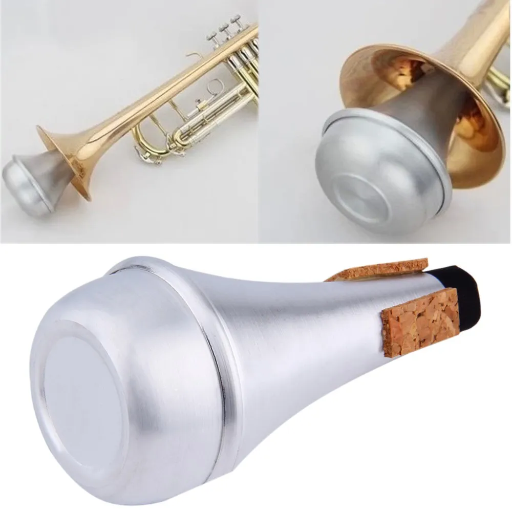 Немой алюминиевый прямой джазовый инструмент практика начинающих популярная металлическая труба подходит для игроков