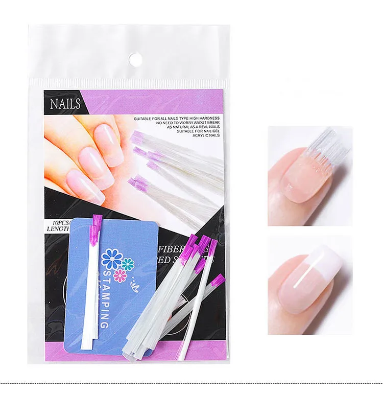 5.5cm/1m/1.5m/2m Nail Art Silk Fiberglass for UV Gel DIY Nails White Acrylic Nail Extension Tips With Scraper Manicure Tool