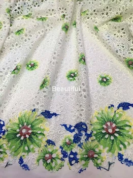

2015 super promotion white smooth embroidered african cord lace fabric printed cord guipure lace fabric for party dress!