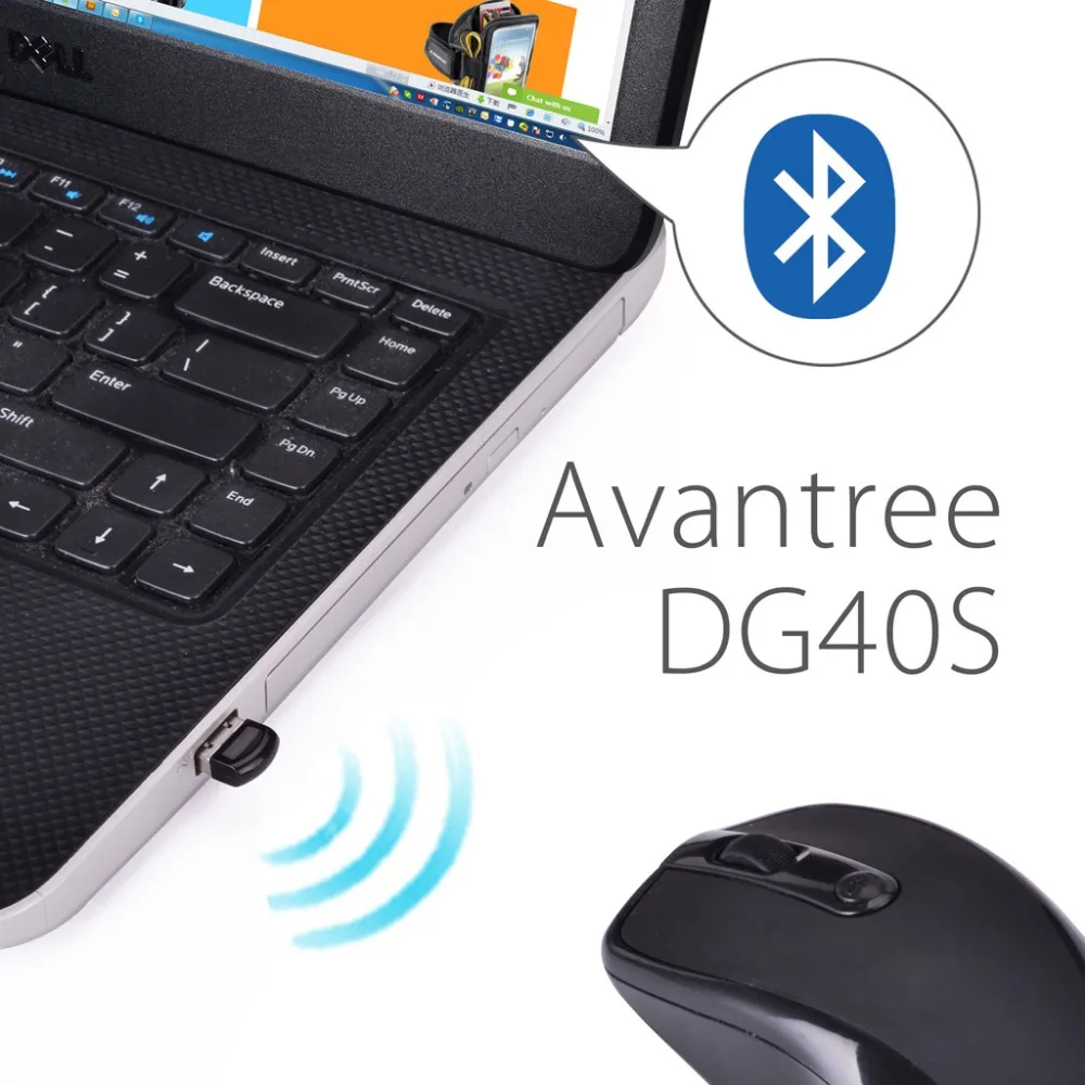 Avantree DG40S USB Bluetooth Adapter for PC Bluetooth Dongle 4 0 for Desktop Laptop Computer Mouse Keyboard Headphones