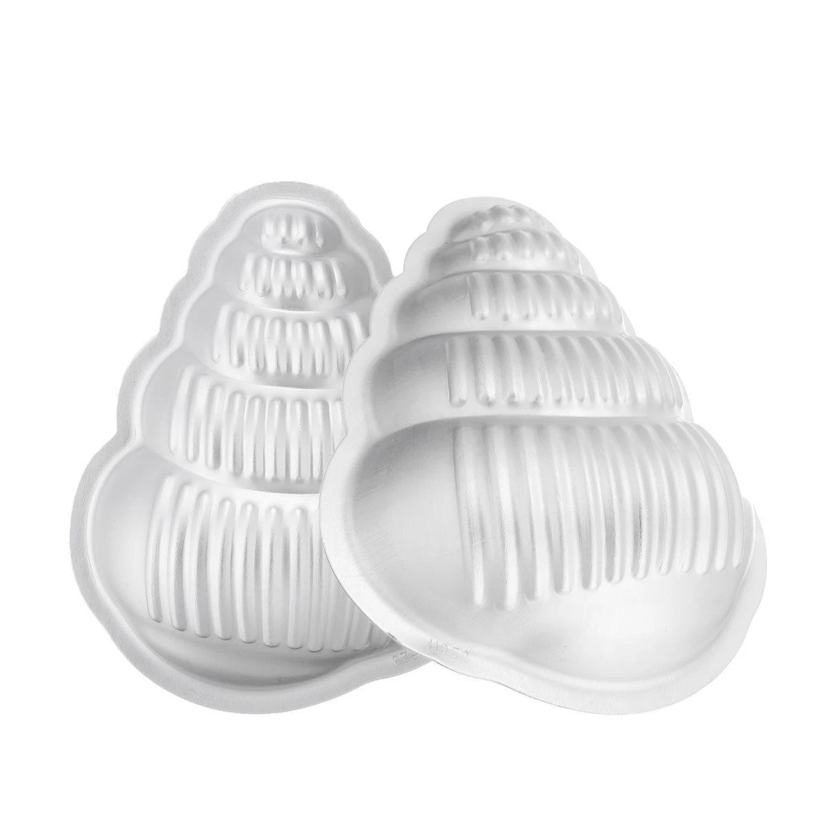 JX-LCLYL 2pcs 95*110mm Conch Shape Aluminum Bath Bomb Mold Mould DIY Homemade Crafting