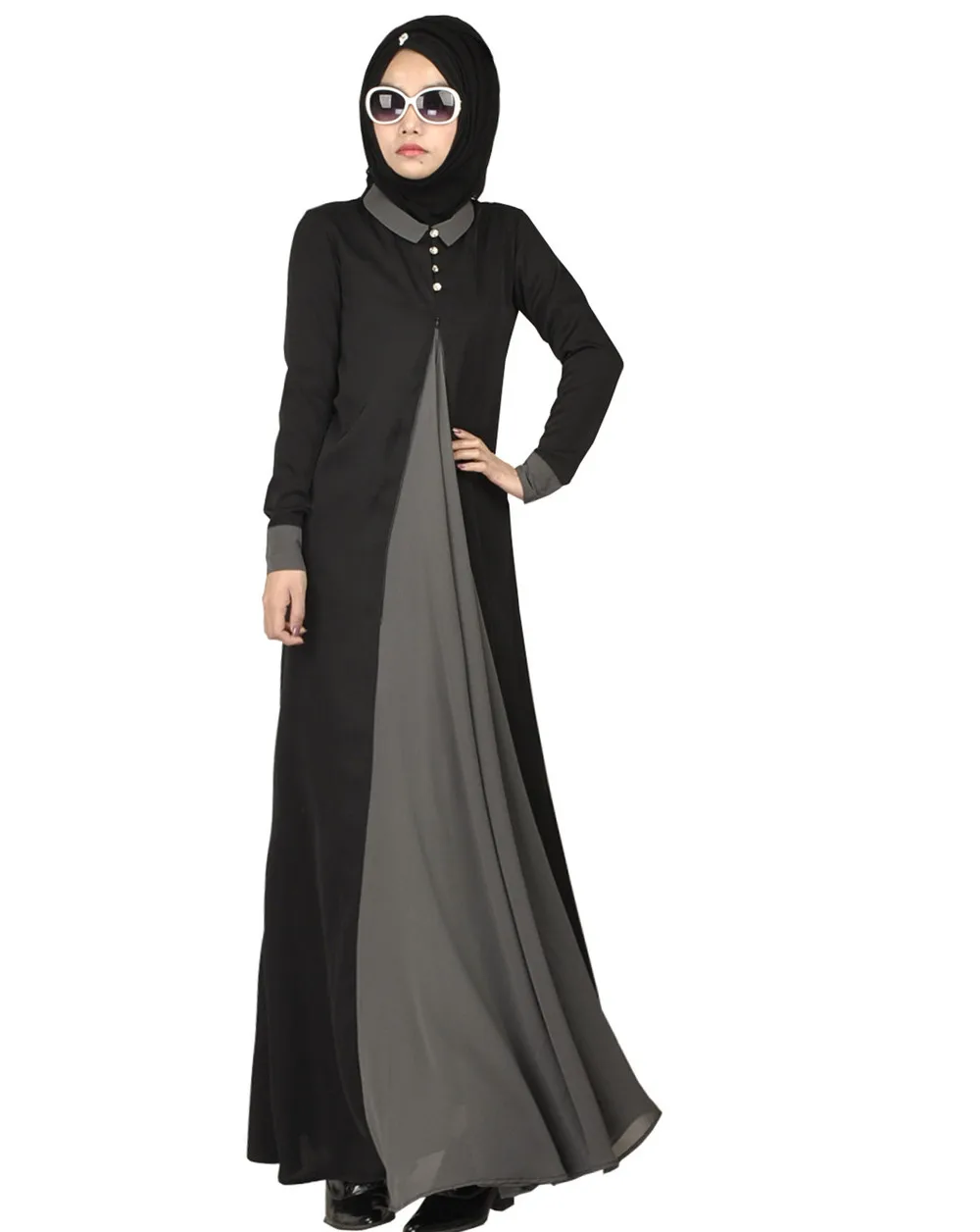 Новое поступление мусульманское длинное платье для женщин Малайзия абаи в Дубае Турецкая женская одежда Высокое качество длинное платье KJ