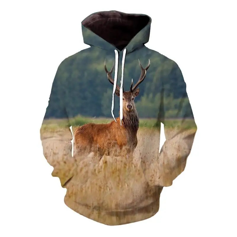 

Deer/Boar Printed Hoodies Men Women Sweatshirts Fashion 3D Pullover Hooded Casual Tracksuits Brand Coats Novelty Outwear Brand