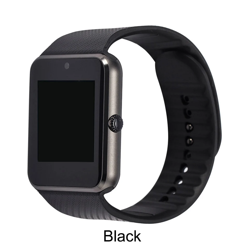 GT08 Bluetooth Смарт-часы браслет SIM TF карта телефон MP3 Smartwatch для Apple iOS Android SMS/напоминание о звонках фитнес-камера - Цвет: Black