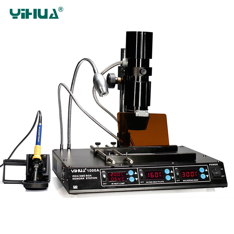YIHUA 1000A паяльная станция инфракрасной паяльной станции паяльник для подключения