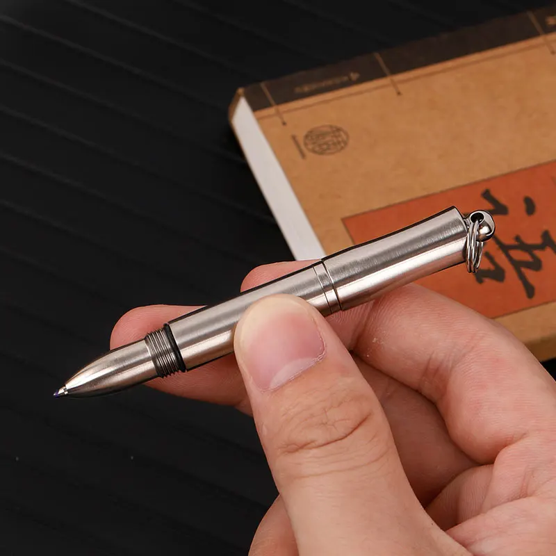

Tiartisan Titanium pen signature pen metal ballpoint pen mini portable outdoor book writing portable carrying notes pen