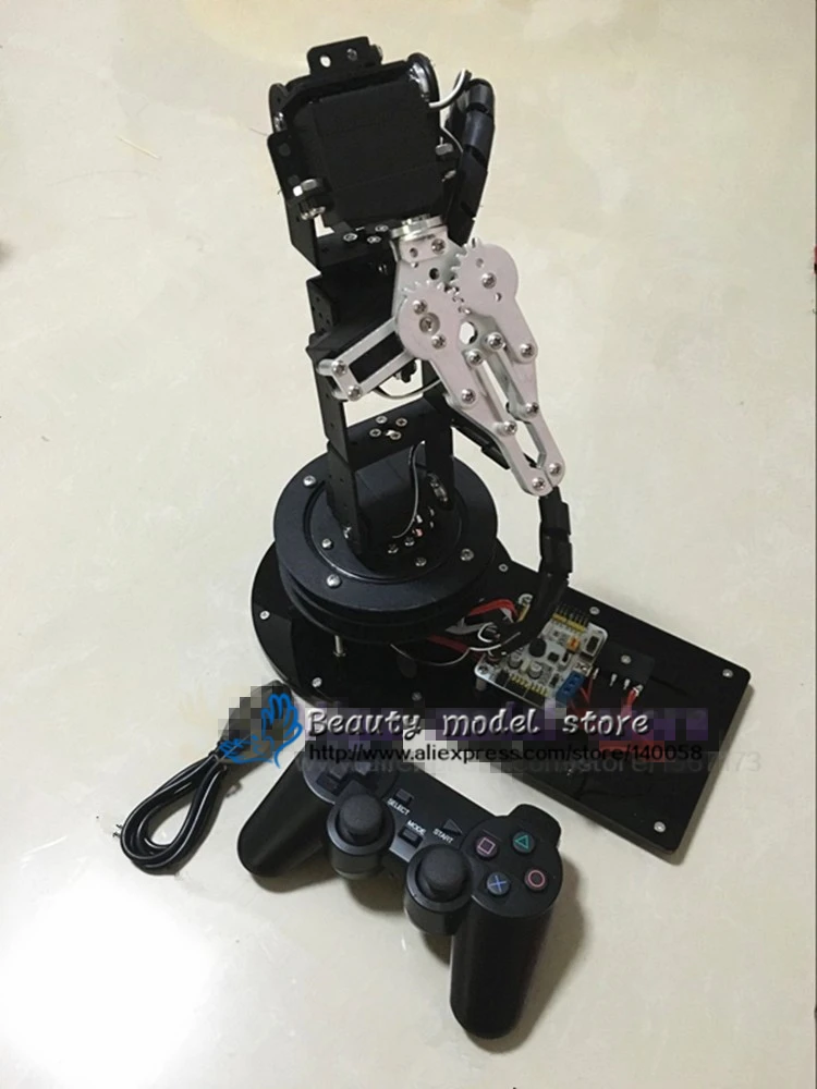 

new 6 DOF Aluminum swivel base robotic arm teaching robot arm 32 channel control board LD-1501MG LDX-335MG Digital servos