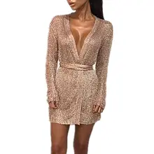 Глубокий v-образный вырез Сексуальное Женское Бандажное облегающее вечернее летнее клубное мини-платье