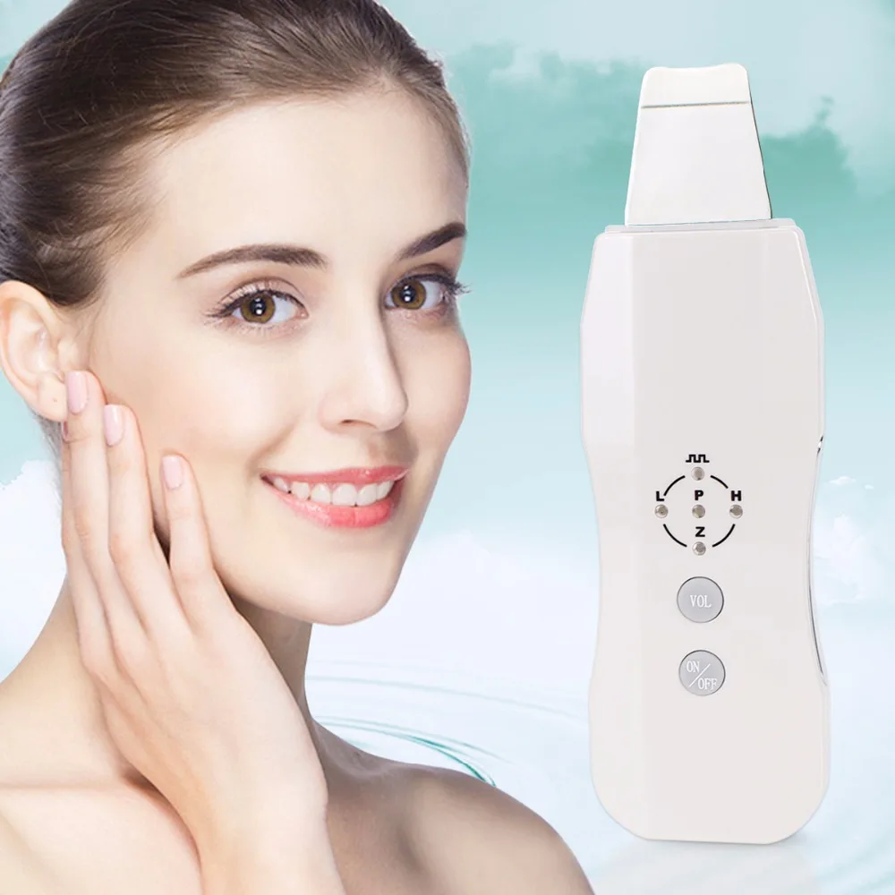 TOP BEAUTY Ultrasonic Skin Scrubber Facial Skin Cleansing Machine Anion Ultrasound Peeling Massager Face Care SPA Instrument