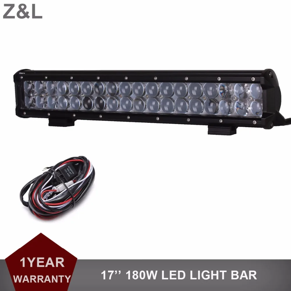 

17 Inch LED Work Light 180W Bar Car Auto SUV ATV Pickup Camper Boat ATV 4X4 AWD Fog Lamp Off Road Wagon Trailer 4WD Driving Lamp