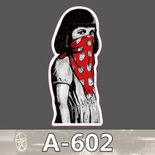 A-602 Maskierten Mädchen Wasserdichte Kühle DIY Aufkleber Für Laptop Gepäck Skateboard Kühlschrank Auto Graffiti Cartoon Aufkleber