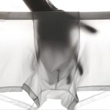 Шелковистые, удобные, дышащие, ультра тонкие, ледяной шелк, лайкра, сексуальное, большой размер, мужское нижнее белье, мужские боксеры, Мужская одежда, L до XXXL