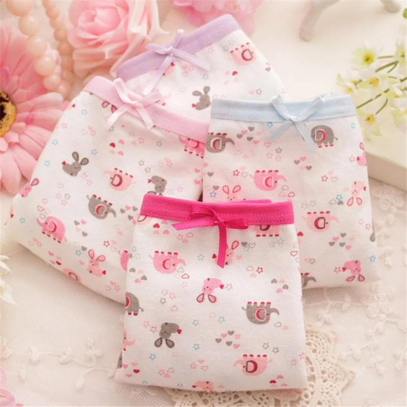 4 ピース ロット赤ちゃん赤ちゃん女児の ため女の子パンツ ショーツ