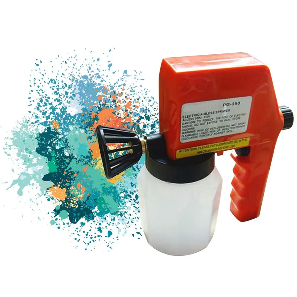 Airless Paint Sprayer Pg-350 75W Electric Spray Gun 600ml 220V Household DIY Hand Sparay EU Plug | Инструменты