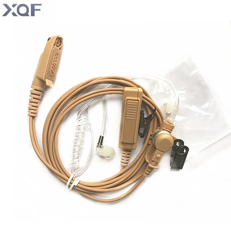 

Covert Acoustic Tube Beige Flesh Color Earpiece Headset Mic for Motorola Two Way Radio GP328Plus GP344 GP388 GP688 Walkie Tlakie