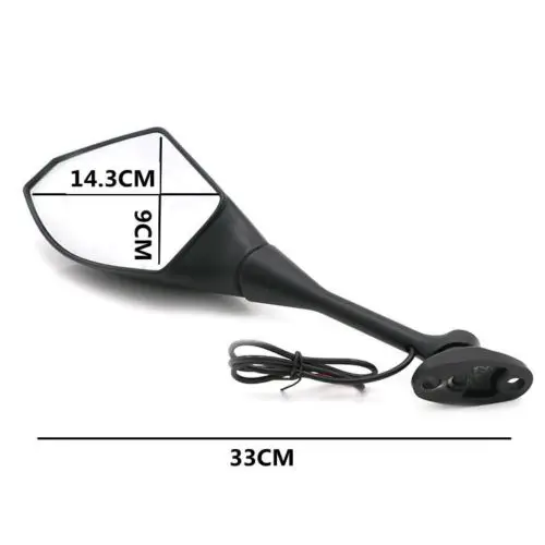  Pair Motorcycle Rear View Side Mirrors LED Amber Turn Signals Light Indicator Mirrors For Suzuki GS - 32853574404