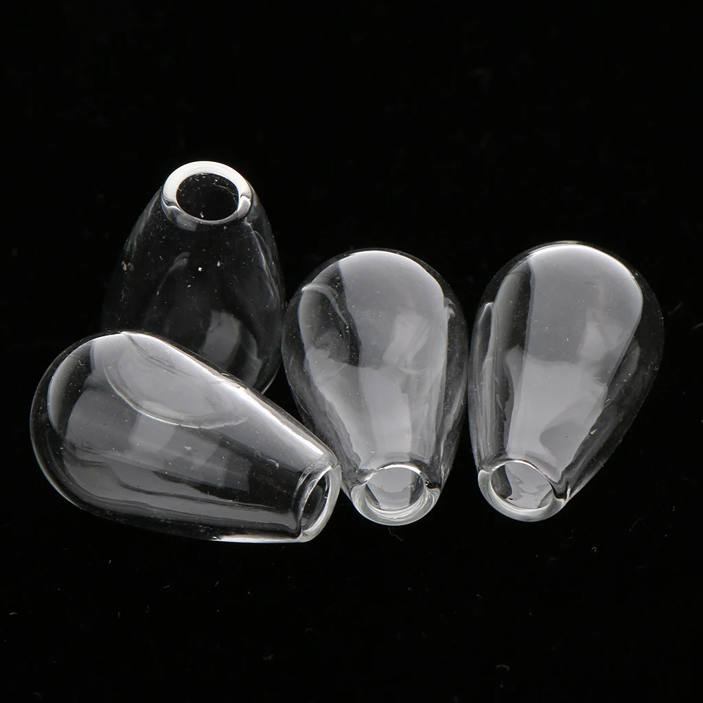 10 Pieces Clear Teardrop Globe Glass Bottle Wish Charm Pendant DIY Necklace Jewelry Makings